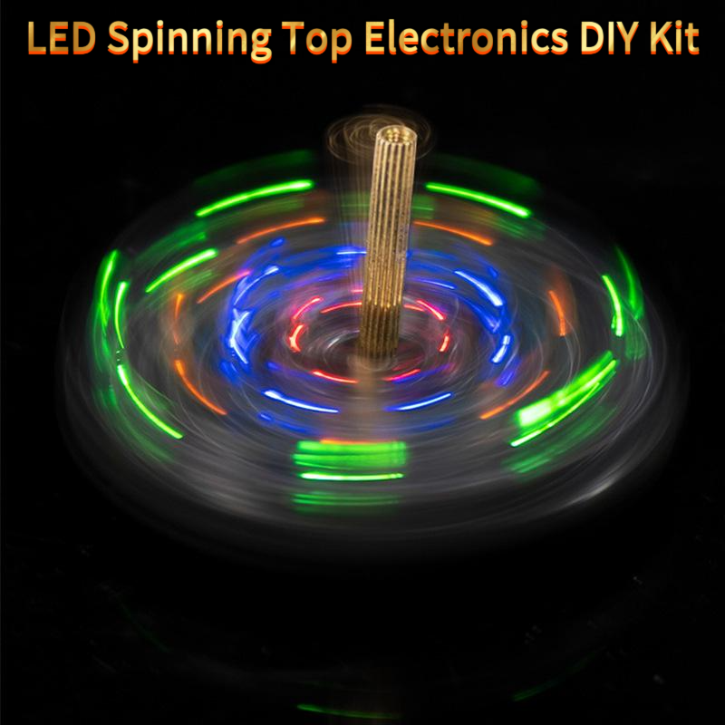Diy Electronics Kits For Beginners - LED Spinning Top Electronics DIY Kit,