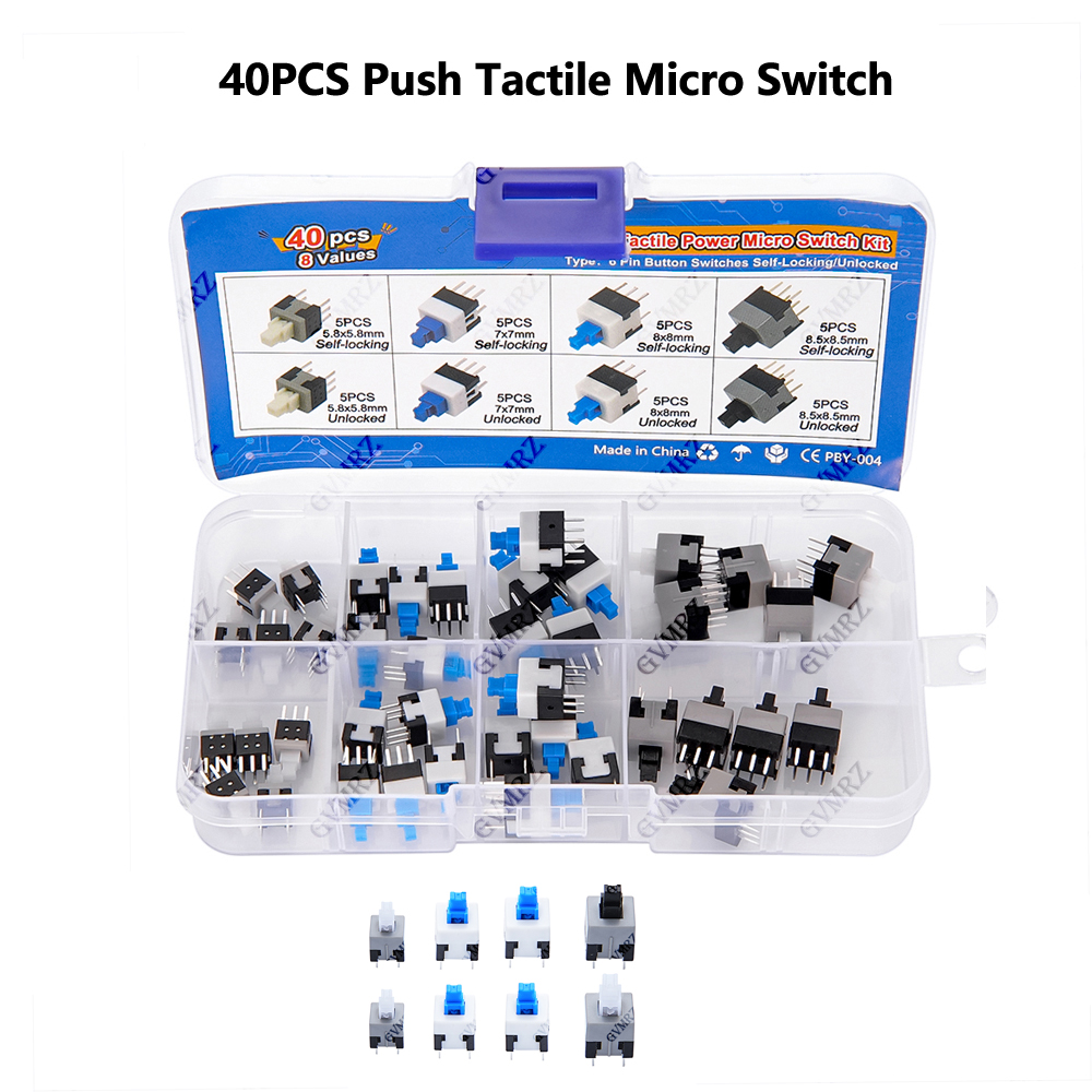 Diy Home Electronics Projects - 40PCS 8Values Push Tactile Micro Switch