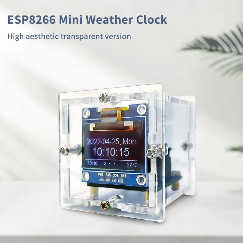 ESP8266 Mini Weather Clock Kit - đánh giá và giá Diy Home Electronics Projects
