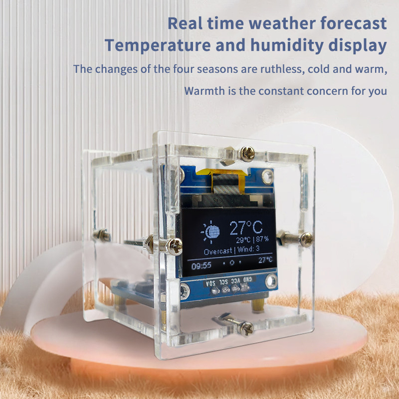 ESP8266 Mini Weather Clock Kit - đánh giá và giá Diy Home Electronics Projects