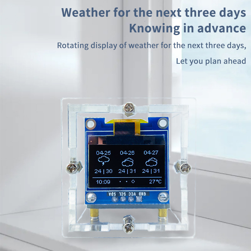 ESP8266 Mini Weather Clock Kit - đánh giá và giá Diy Home Electronics Projects