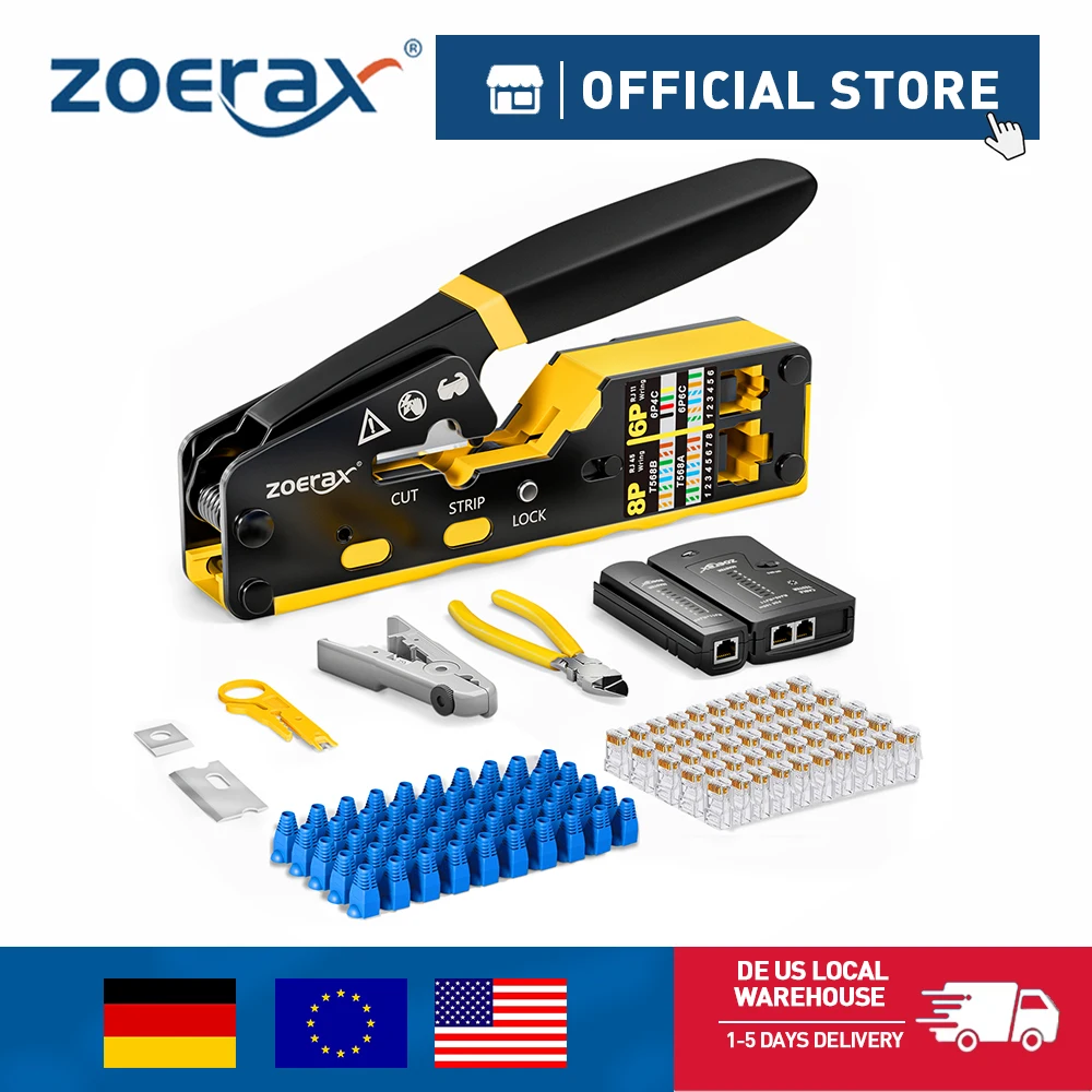 ZoeRax RJ45 CAT6 CAT5E Crimp T - đánh giá và giá Wire Stripper Cutter