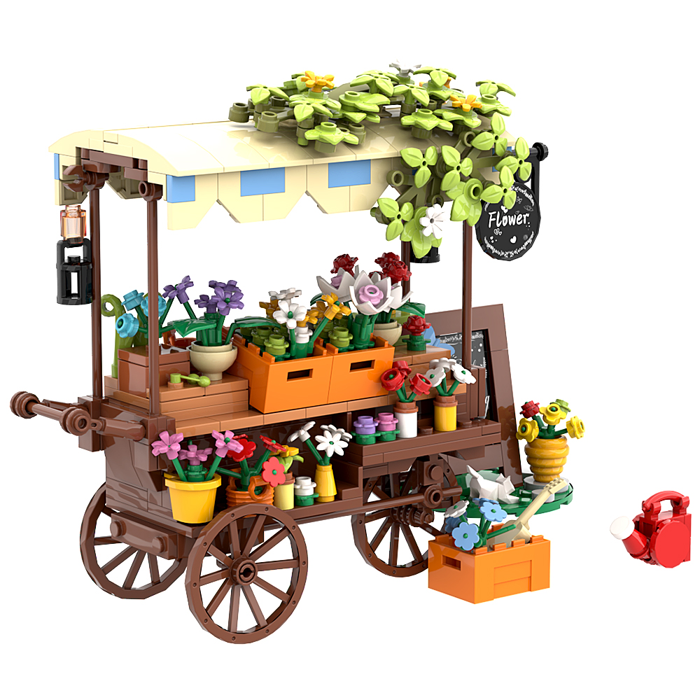 MOC Christmas Themed Flower St - đánh giá và giá Diy Electronics Market