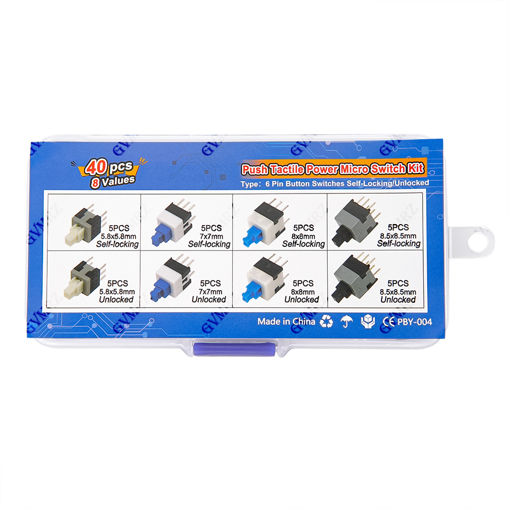 40PCS 8Values Push Tactile Mic - đánh giá và giá Diy Home Electronics Projects