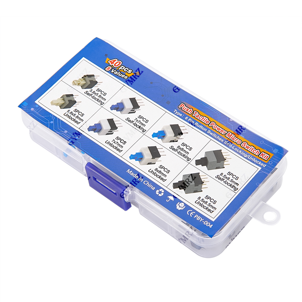 40PCS 8Values Push Tactile Mic - đánh giá và giá Diy Home Electronics Projects