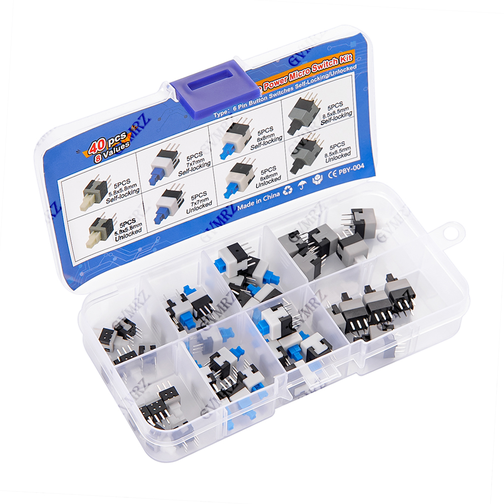 40PCS 8Values Push Tactile Mic - đánh giá và giá Diy Home Electronics Projects
