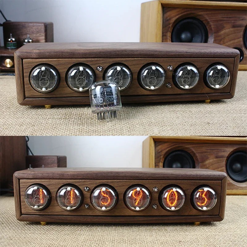 Luxury Wood Nixie Tube Clock D - đánh giá và giá Diy Electronics Gift Ideas