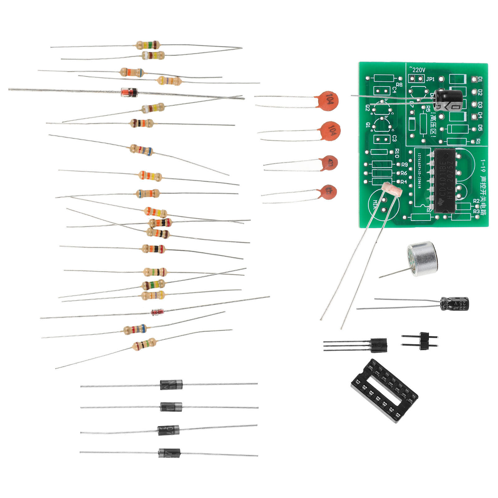 1Set Sound Sensor DIY Kit for  - đánh giá và giá Diy Electronics Kits For Beginners