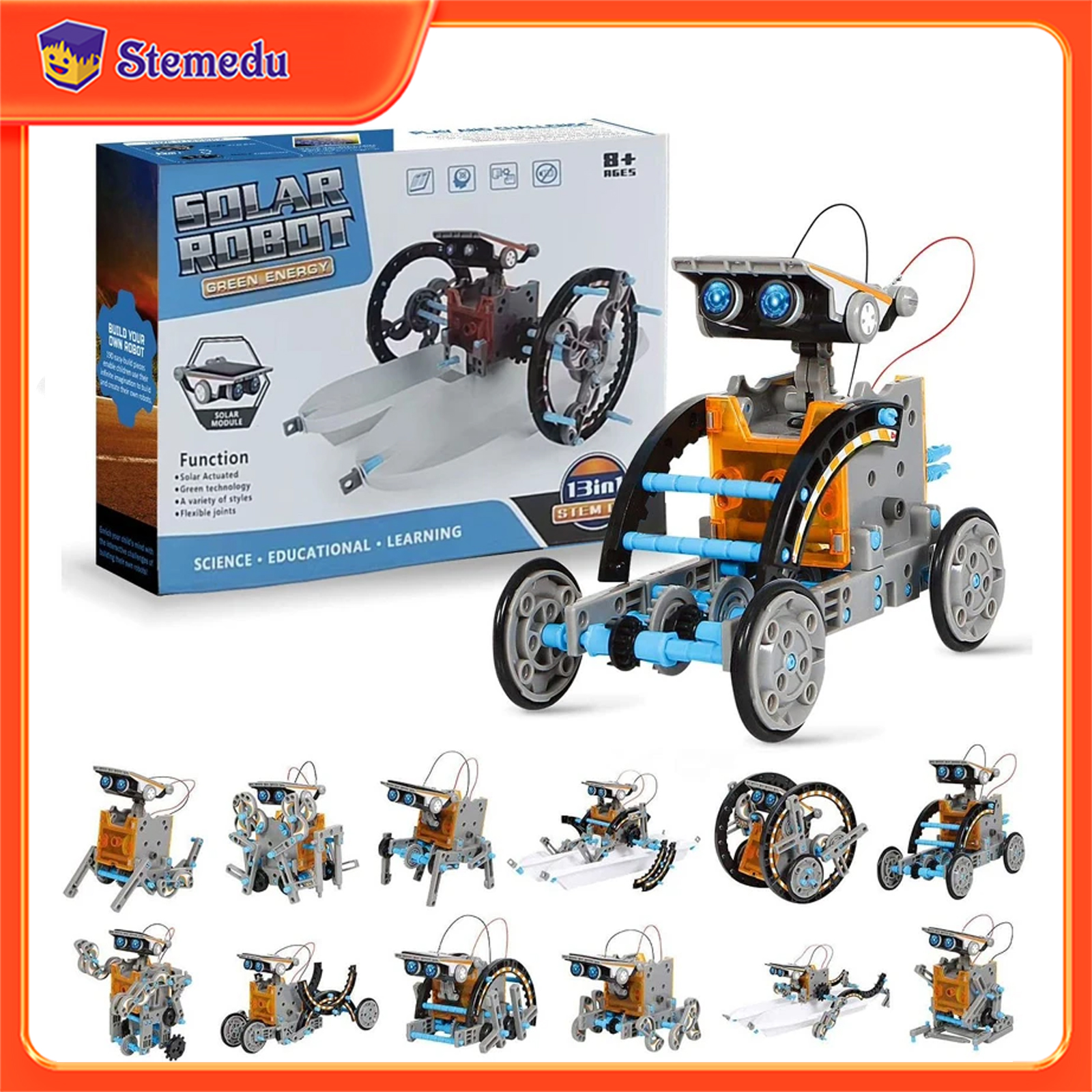 13 in 1 Solar Powered Robot Sc - đánh giá và giá Diy Electronics Components
